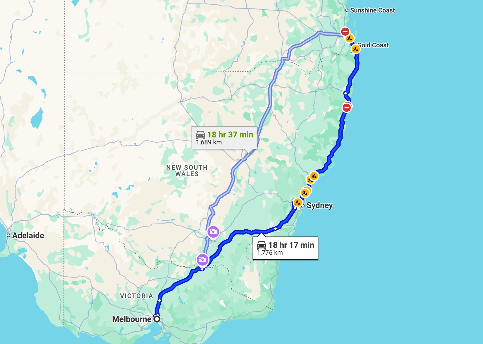Melbourne to Brisbane