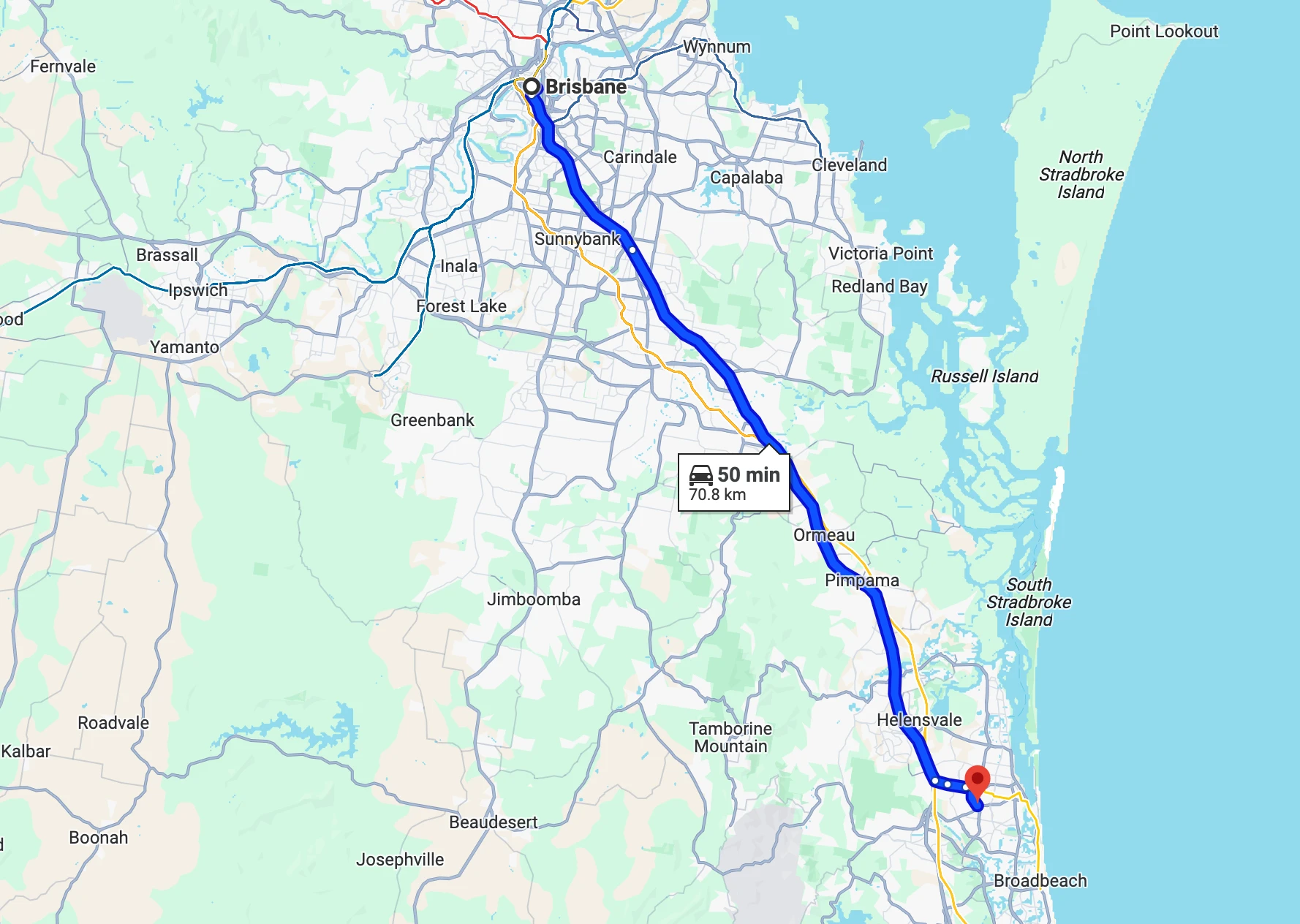 Brisbane to Gold coast