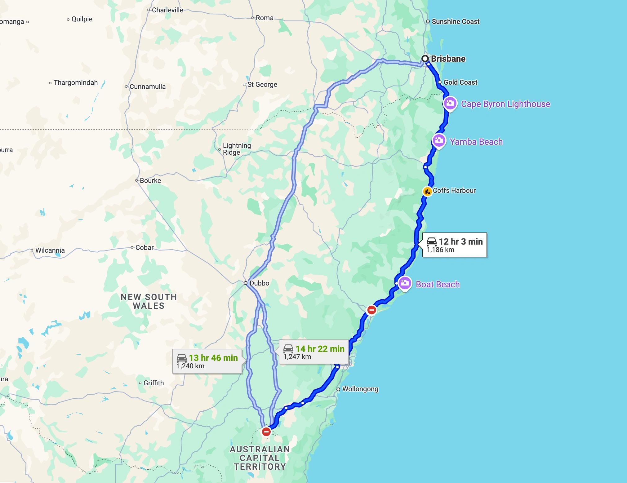 Brisbane to Canberra