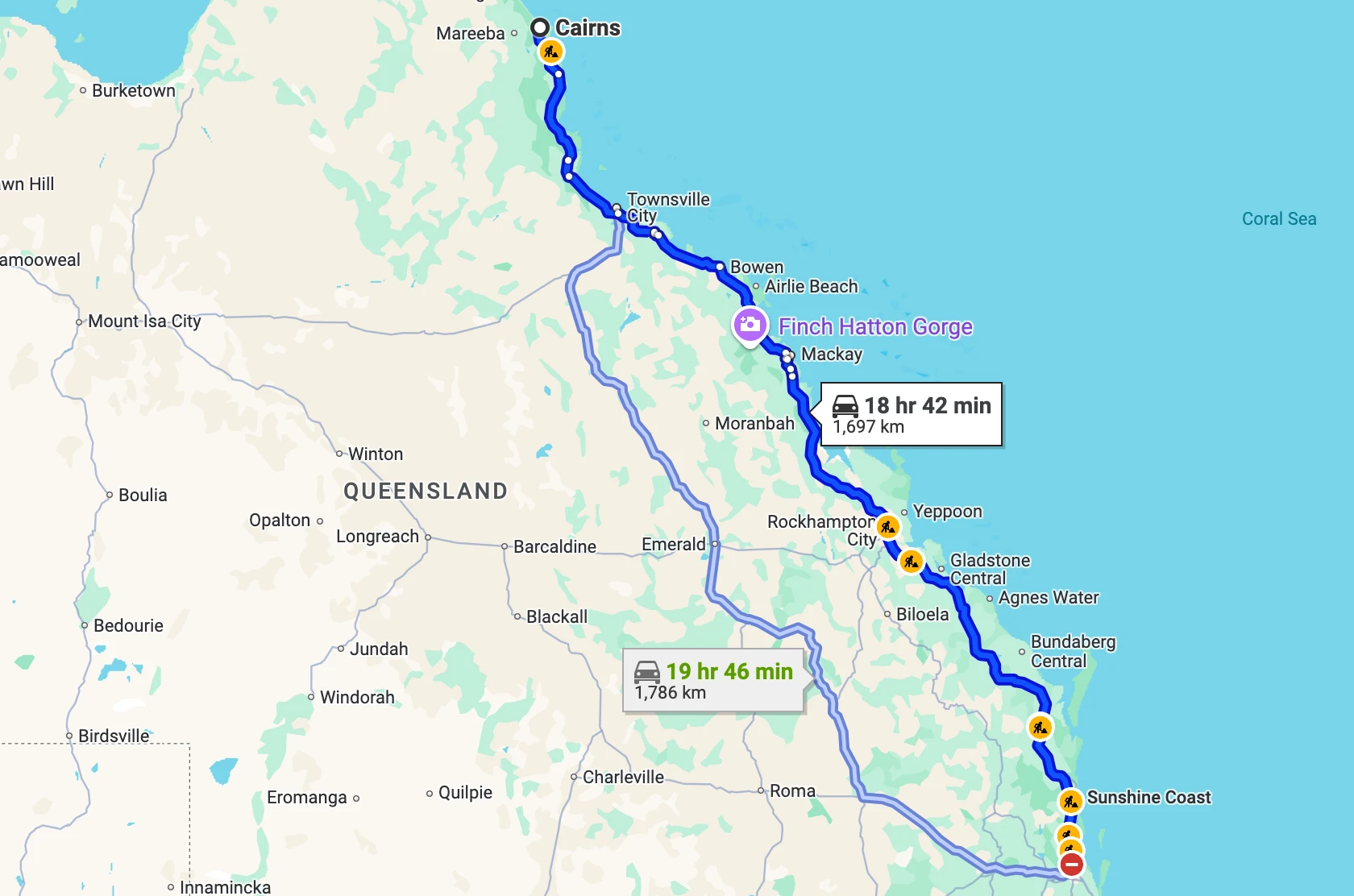 Cairns to Brisbane