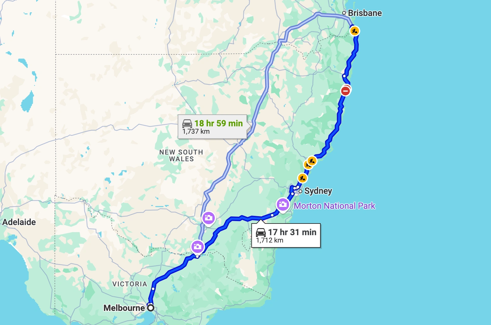 Melbourne to TheGold Coast